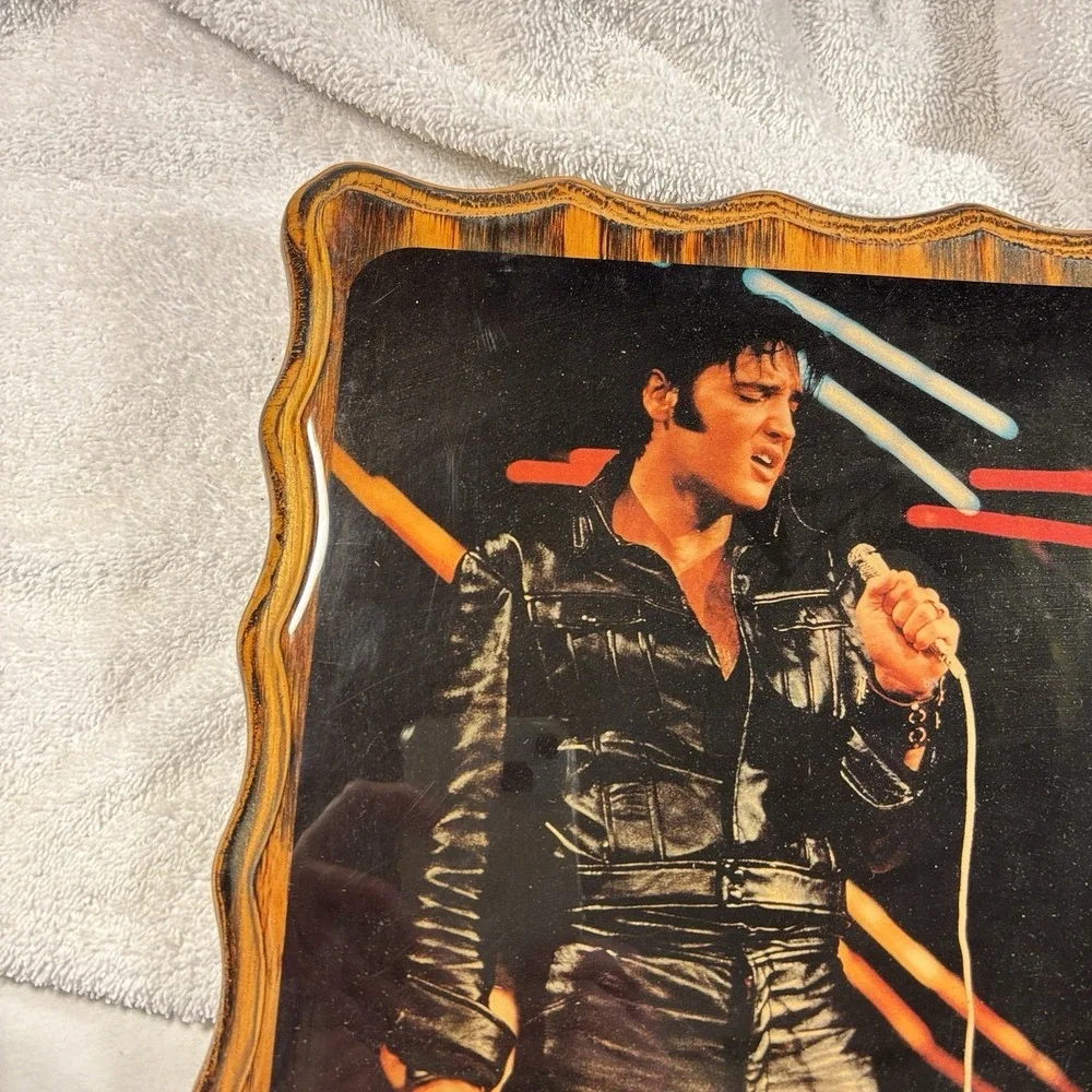 Vintage 1968 Elvis Presley Picture - Wood Frame - High Gloss Finish - 10